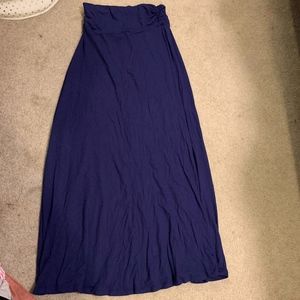Long navy blue maxi skirt